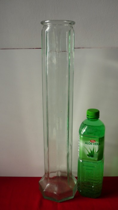 VAZA MARE DE STICLA INALTIME 57 cm.