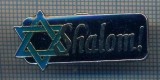 AX 978 INSIGNA -SHALOM !- EBRAICA- FORMA DE SALUT, PACE... -PENTRU COLECTIONARI