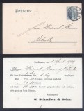 Germany 1909 Postal History Rare Old postcard postal stationery Nordhausen D.465