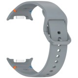 Cumpara ieftin Curea silicon 20 mm, THD, compatibila Samsung Galaxy Watch 8, Samsung Galaxy Watch 8 clasic, marimea M/L, gri deschis
