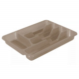 Suport organizare tacamuri Sola, Domotti, 33.3x26.2x4.5 cm, plastic, bej inchis