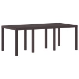 vidaXL Masă de grădină pentru dining Maro 200 x 100 x 73 cm poliratan 871689