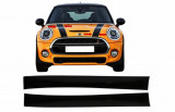 Set Stickere Capota Negru Alb MINI R50 R52 R53 R56 R57 Clubman R55 (2001-2017) Calitate Premium Performance AutoTuning, KITT Specials