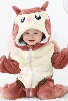 CLD150-2218 Pijama kigurumi pentru bebelusi tip salopeta din material moale si pufos foto