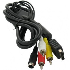 Cablu S-Video AV + RCA (composite) 1.8M PS2 PS3 foto