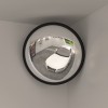 Oglinda Convexa Trafic Interior vidaXL, 40 cm, Acril, Neagra, Siguranta si Securitate, Depozite, Garaje, Spitale, Fabrici