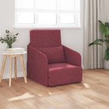 VidaXL Sofa Pat de Pardoseală 2 &icirc;n 1 Roșu Vin 65x80x83 cm Tesătură