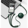 Cablul Baseus 3-in-1 Type-C la Micro USB Lightning Type-C PD QC4.0 3.5A 100W 1.1m Verde