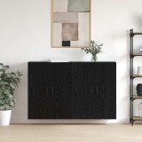 vidaXL Mobilier cu Montaj pe Perete 2 pcs Stejar negru 3394553