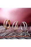 Piercing corp OUFER cercei inel helix dublu linie zirconiu cubic clar inel septum &icirc;ntărit cercei cartilaj