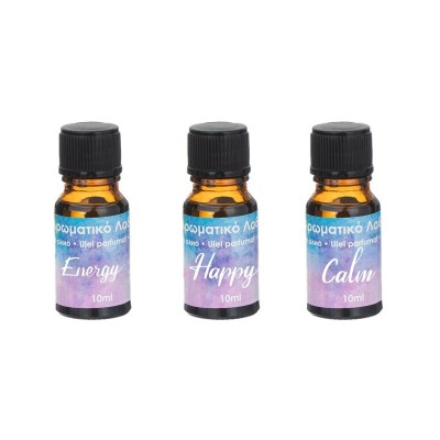 Set 3 uleiuri parfumate, Arome Happy, Calm &amp;amp;amp; Energy, 3x10 ml, ATU-081095 foto