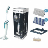Mop cu abur Rowenta Steam Power RY6597WH, 1200 W, 0.6 L, filtru anticalcar, 3 setari abur, functie igienizare, alb