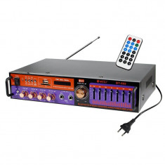 Amplificator Profesional tip statie Teli BT-669, 2 x 40 W, Bluetooth, USB, SD Card, Radio FM, intrare microfon foto