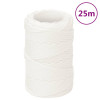 VidaXL Frânghie de barcă, alb complet, 2 mm, 25 m, polipropilenă