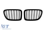 Grile rinichi cu fante duble, lacuite &icirc;n negru, potrivite pentru BMW X1 E84 2009-2015 Performance AutoTuning
