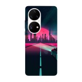Husa compatibila cu Huawei Nova Y70 model Night City, Silicon, TPU, Viceversa, Transparent, Carcasa