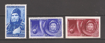 ROMANIA 1961,LP 516+516A - PRIMUL OM IN COSMOS, MNH foto