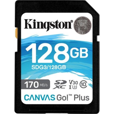 SD card Kingston SDG3/128GB, 128 GB, Canvas GO Plus, 128GB, Clasa 10 foto