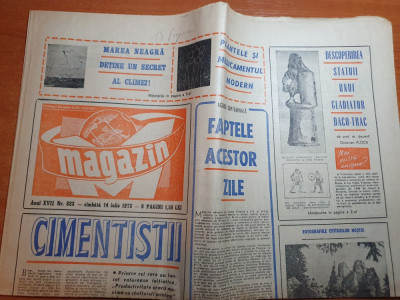 magazin 14 iulie 1973-articol fabrica de ciment bicaz si localitatea domnesti foto