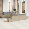 VidaXL Set de canapele pentru grădină 7 pcs Beige și gri deschis 3357883