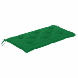 Pernă pentru bancă de grădină, verde, 110x50x7 cm, textil