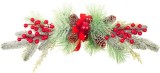 Ikebana de Craciun MagicHome cu bobite, conuri si aspect ninsoare, 54 cm