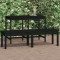 vidaXL Bancă grădină 2 locuri, negru, 159,5x44x45cm, lemn masiv de pin 824015
