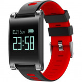 Bratara Fitness iUni DM68i Plus, Display OLED, Monitorizare puls, Pedometru, Notificari, Compatibil Android si iOS, Rosu