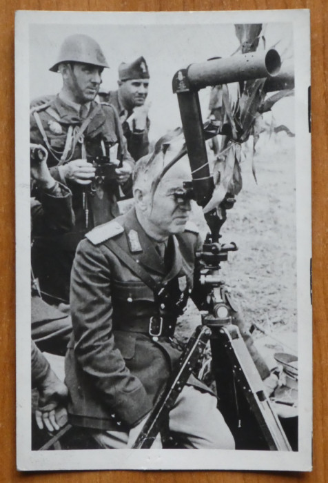CP tip fotografie de razboi ; Maresalul Ion Antonescu pe frontul Basarabiei