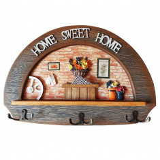 Cuier home sweet home, 3 agatatori, 36 cm, H40A5X