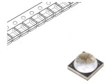 LED UV 10W 365-370nm 60&deg; 2000mA 7x7x5.7mm