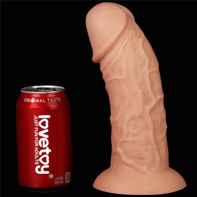 Dildo Realistic Extra-Gros Curved, Natural, 24 cm foto