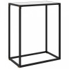 Masa consola, alb, 60x35x75 cm, sticla securizata