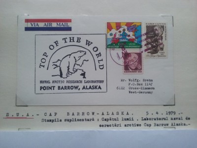 1979-SUA-Cap Barrow-Alaska-Plic circ. foto