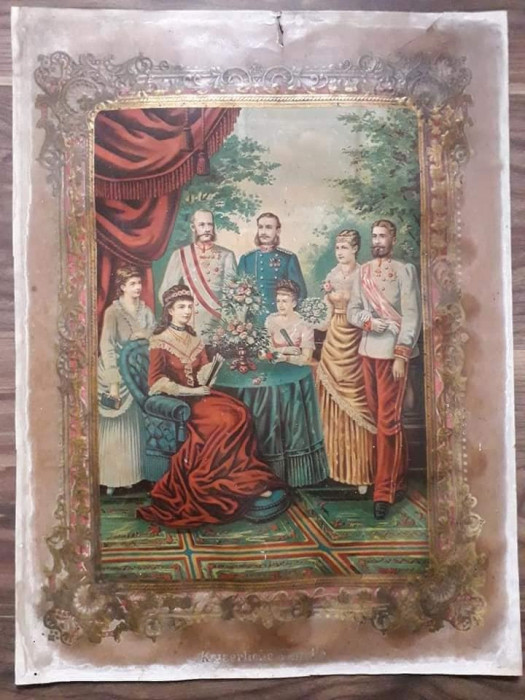 HST PM154 Litografie color familia imperială austriacă cca anii 1880