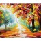 Tablou peisaj pictat manual, In armonie, 70x50cm ulei pe panza in cutit efect 3D, gata de agatat pe perete