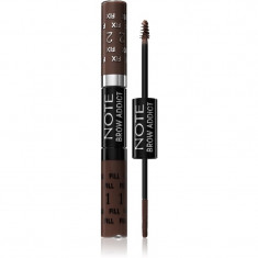 Note Cosmetique Brow Addict gel pentru sprâncene culoare 03 Dark Brown 2x5 ml