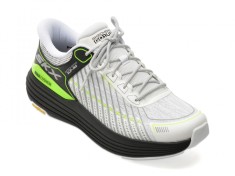 Pantofi sport SKECHERS albi, MAX CUSHIONING SUSPENSION, din material textil