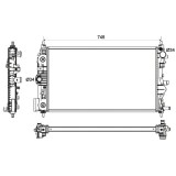 Radiator racire Chevrolet Cruze, 05.2009-, Motorizare 2.0 D 92/110/120kw Diesel, tip climatizare Cu/fara AC, cutie automata, dimensiune 680x382x28mm,