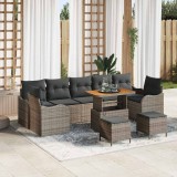 vidaXL Set de canapele pentru grădină 10 pcs Gri 90 x 55 x 71 cm