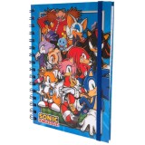 Notebook cu Sina A5 Sonic The Hedgehog (Green Hill Zone Gang)