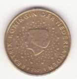 Olanda 50 eurocenți 2001 - Beatrix- prima hartă., Europa