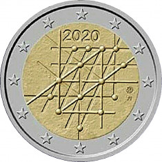 RAR !! - Finlanda moneda comemorativa 2 euro 2020 - Universitatea Turku - UNC foto