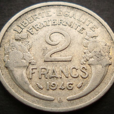 Moneda istorica 2 FRANCI - FRANTA, anul 1946 B *cod 3778 = mai rara