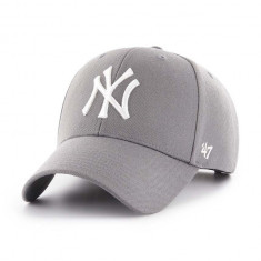 47brand șapcă MLB New York Yankees culoarea gri, cu imprimeu B-MVPSP17WBP-DY