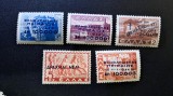 Grecia 1944 - Set 5 Timbre Ocupație &amp; Hyperinflație &bdquo;Bombardarea Pireului &amp; Fondul T.T.T.&rdquo; -CLN1