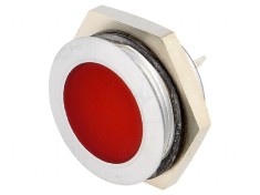 Lampă Control LED Roșie 24-28V &Oslash;22mm IP67 Metal