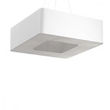 Lampadă Urano Albă, Țesătură/Pvc/Otel, 8 Becuri Pătrate Minimalistă De Interior