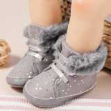 Ghetute gri pentru fetite - Shinny (Marime Disponibila: 6-9 luni (Marimea 19