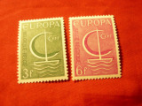 Serie Belgia Europa CEPT , 1966 , 2 valori urma sarniera, Nestampilat